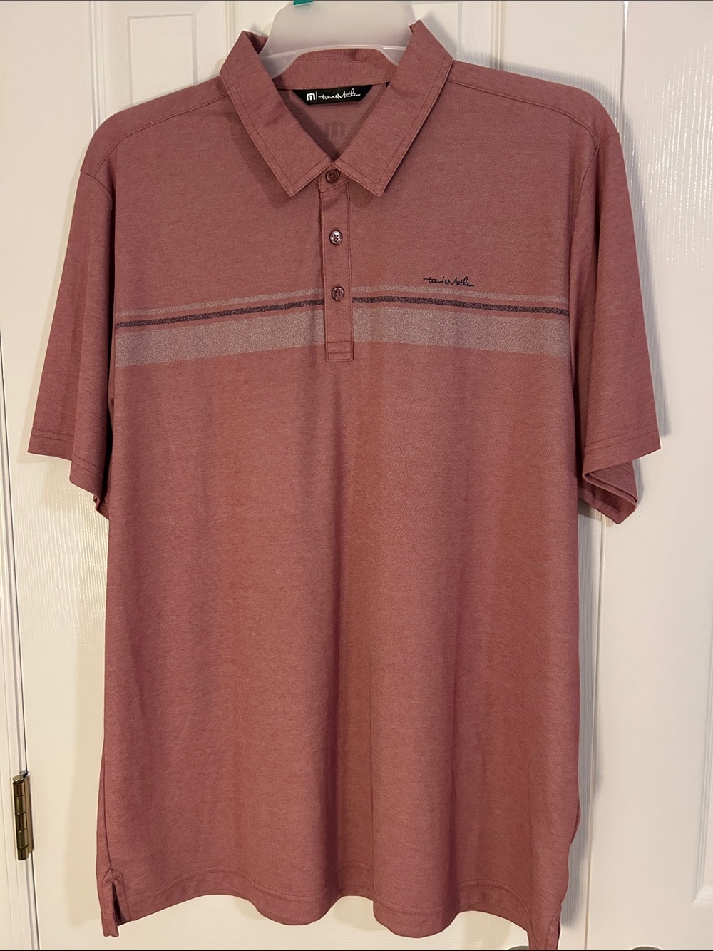 Travis Mathew Men's Short Sleeve Polo - Rosewood